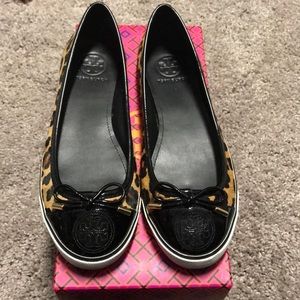 Tory Burch Ocelot Leopard Haircalf Sneakers